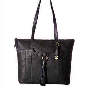 Lucky Brand Carmen black leather tote